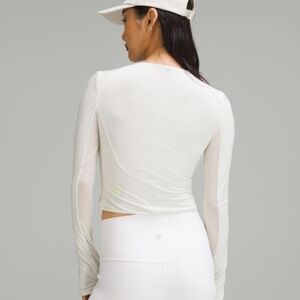 lululemon athletica White Long Sleeve Crop Top